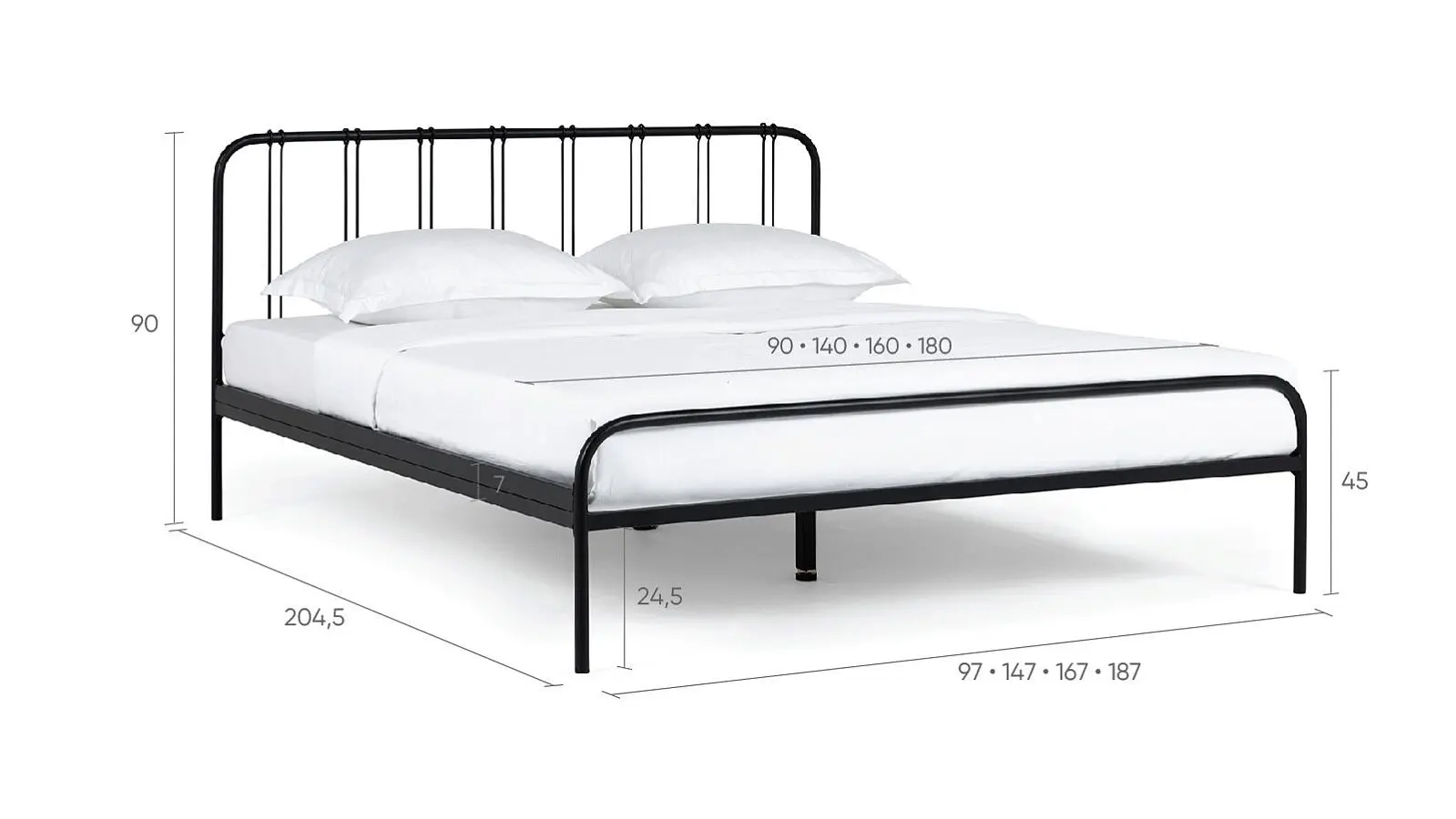 Кровать Antica,черный шагрень Askona фото - 4 - большое изображение