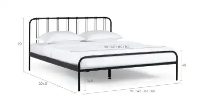 Кровать Antica,черный шагрень Askona фото - 4 - превью