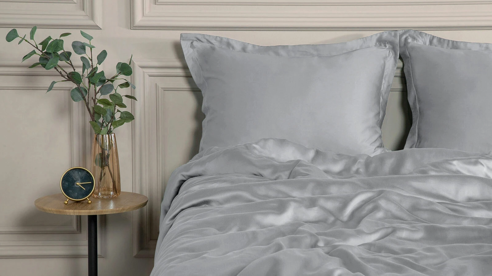 Наволочка Solid Tencel, цвет Серебристый иней (2 шт.) Askona фото - 3 - большое изображение