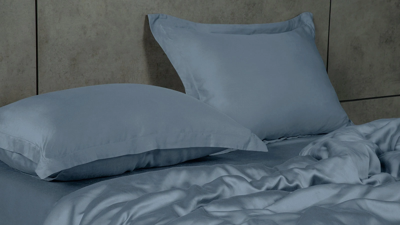 Наволочка Solid Tencel, цвет Синий металлик (2 шт.) Askona фото - 4 - большое изображение