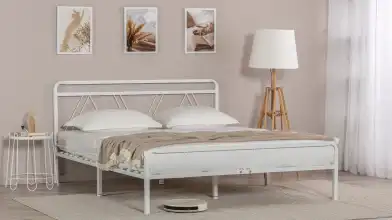 Железная кровать Cassis, цвет белый в спальню Askona фотография товара - 3 - превью